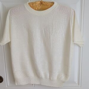 Vintage Knit Pullover With Scottie Knit Across The Front.
